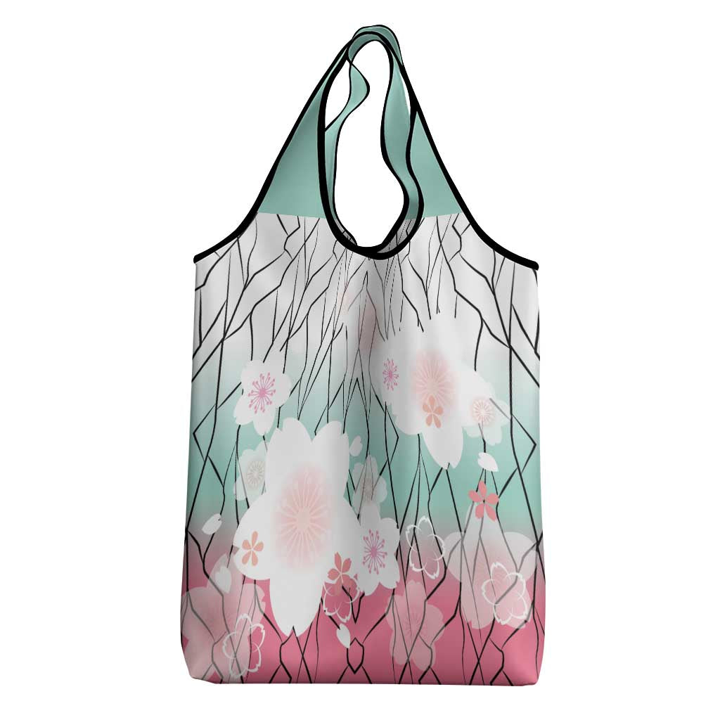 Japanese Kocho Pattern Grocery Bag Insect Pillar Butterfly Flower Fairy - Wonder Print Shop