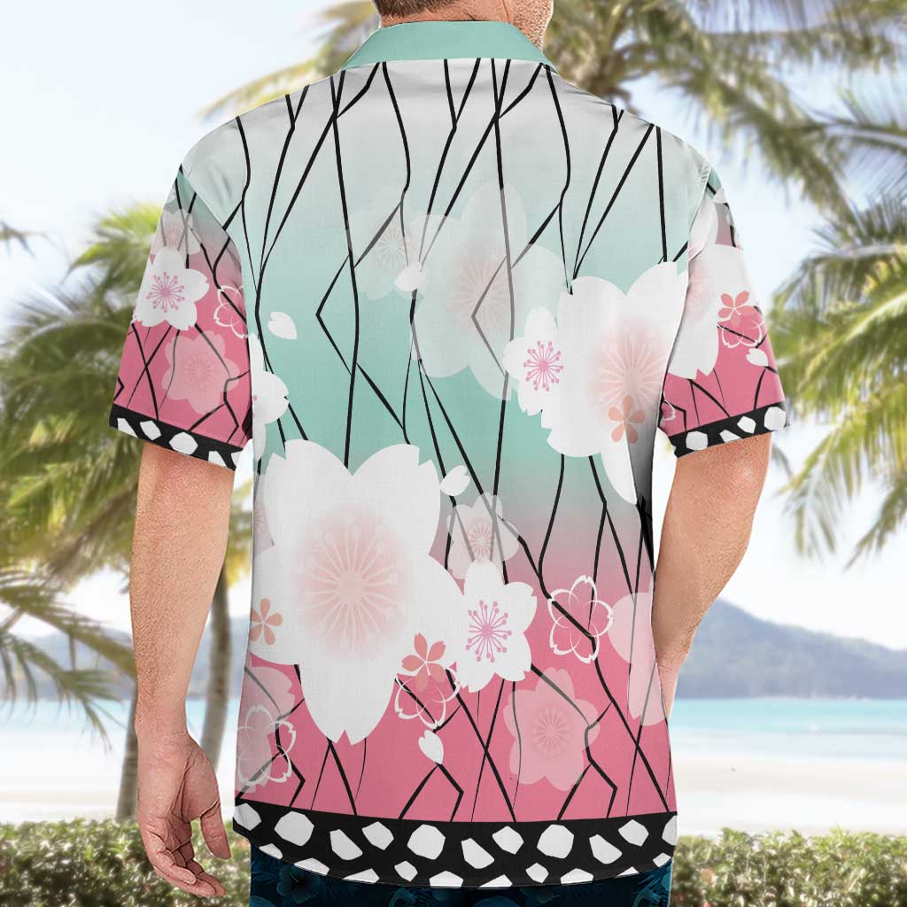 Japanese Kocho Pattern Hawaiian Shirt Insect Pillar Butterfly Flower Fairy - Wonder Print Shop