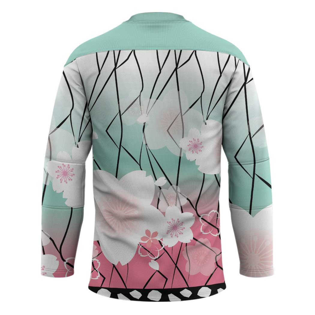 Japanese Kocho Pattern Hockey Jersey Insect Pillar Butterfly Flower Fairy - Wonder Print Shop