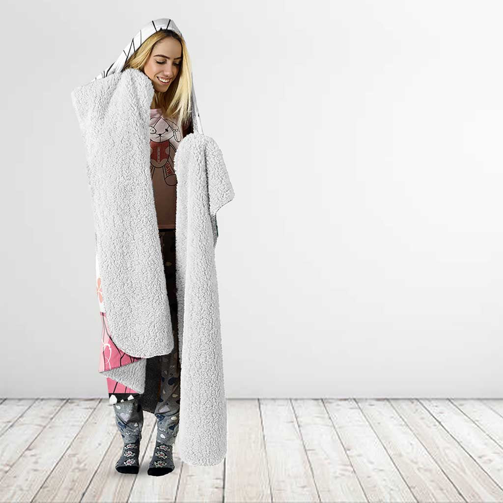 Japanese Kocho Pattern Hooded Blanket Insect Pillar Butterfly Flower Fairy - Wonder Print Shop