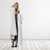 Japanese Kocho Pattern Hooded Blanket Insect Pillar Butterfly Flower Fairy - Wonder Print Shop