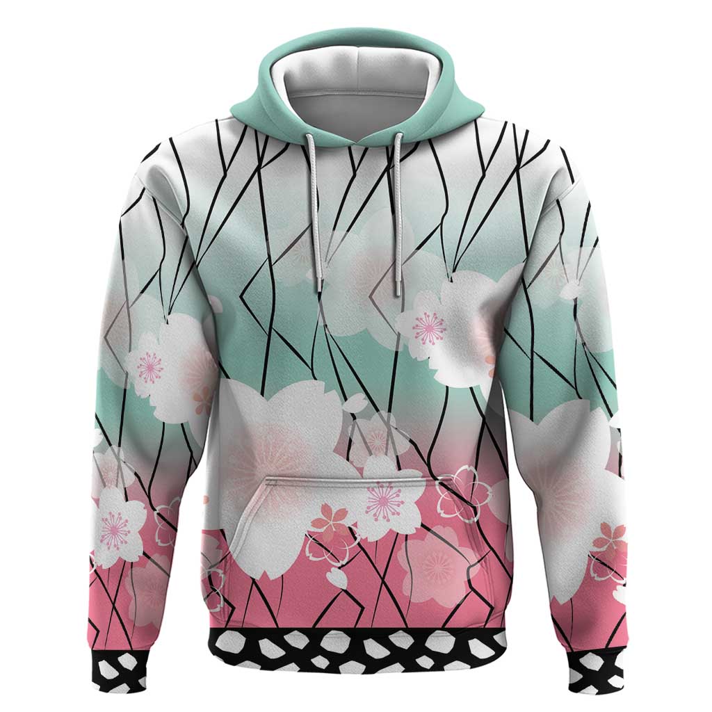 Japanese Kocho Pattern Hoodie Insect Pillar Butterfly Flower Fairy - Wonder Print Shop