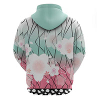 Japanese Kocho Pattern Hoodie Insect Pillar Butterfly Flower Fairy - Wonder Print Shop