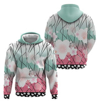 Japanese Kocho Pattern Hoodie Insect Pillar Butterfly Flower Fairy - Wonder Print Shop