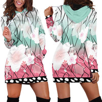 Japanese Kocho Pattern Hoodie Dress Insect Pillar Butterfly Flower Fairy - Wonder Print Shop