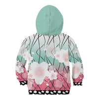 Japanese Kocho Pattern Kid Hoodie Insect Pillar Butterfly Flower Fairy - Wonder Print Shop