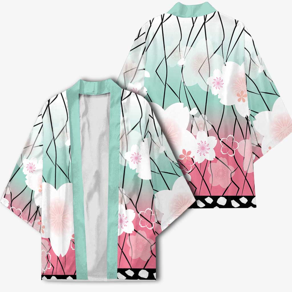 Japanese Kocho Pattern Kimono Insect Pillar Butterfly Flower Fairy - Wonder Print Shop