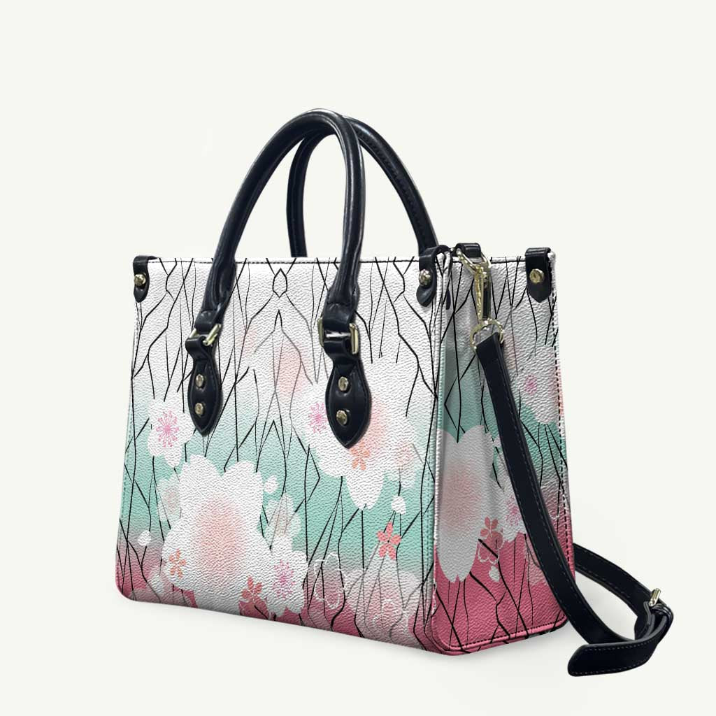 Japanese Kocho Pattern Leather Bag Insect Pillar Butterfly Flower Fairy - Wonder Print Shop