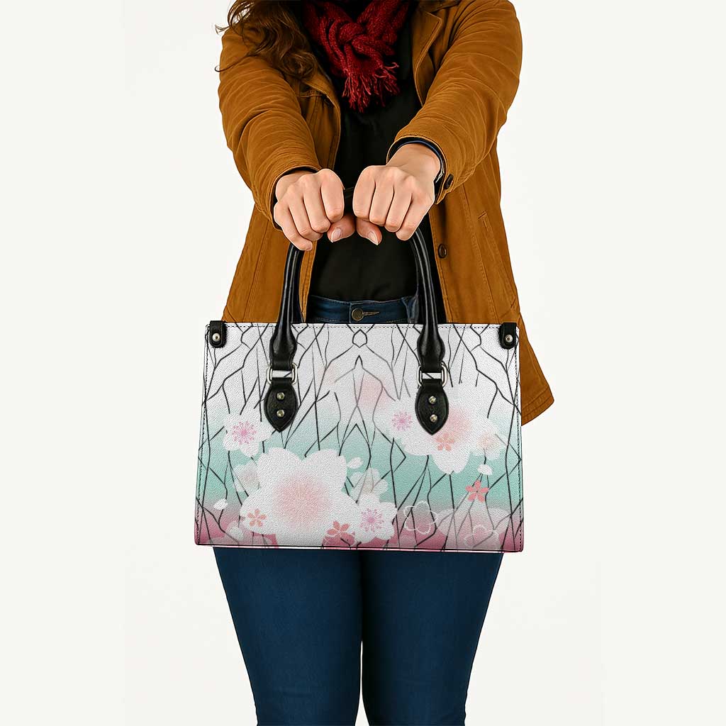 Japanese Kocho Pattern Leather Bag Insect Pillar Butterfly Flower Fairy - Wonder Print Shop