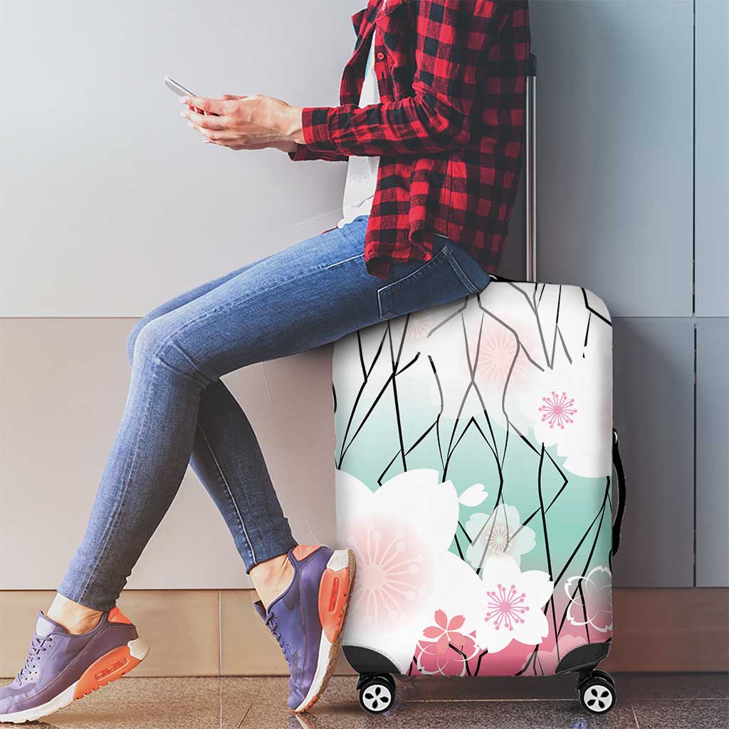 Japanese Kocho Pattern Luggage Cover Insect Pillar Butterfly Flower Fairy - Wonder Print Shop