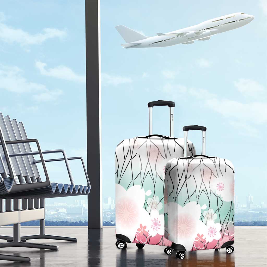Japanese Kocho Pattern Luggage Cover Insect Pillar Butterfly Flower Fairy - Wonder Print Shop
