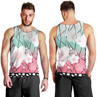 Japanese Kocho Pattern Men Tank Top Insect Pillar Butterfly Flower Fairy - Wonder Print Shop