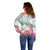 Japanese Kocho Pattern Off Shoulder Sweater Insect Pillar Butterfly Flower Fairy - Wonder Print Shop