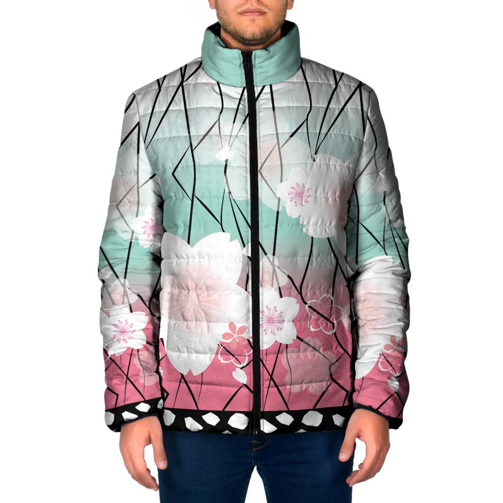 Japanese Kocho Pattern Padded Jacket Insect Pillar Butterfly Flower Fairy - Wonder Print Shop
