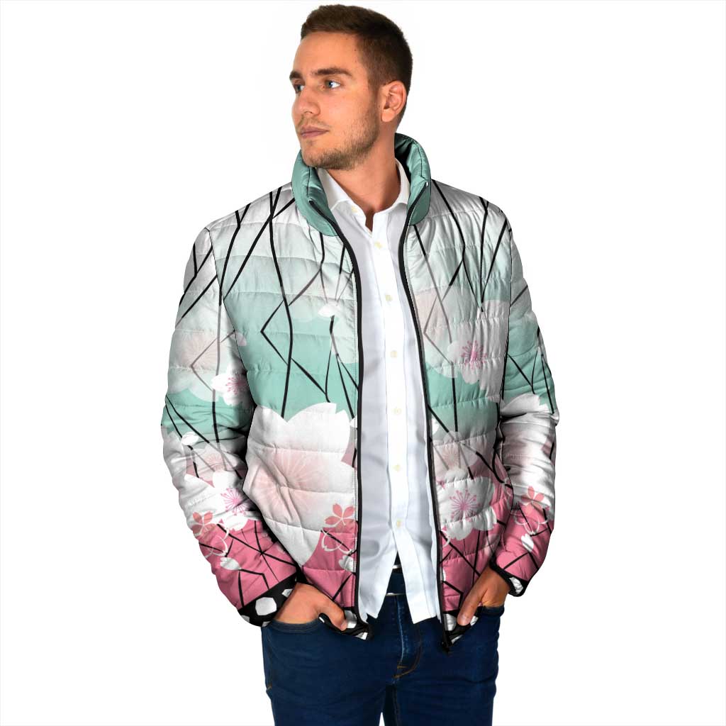 Japanese Kocho Pattern Padded Jacket Insect Pillar Butterfly Flower Fairy - Wonder Print Shop