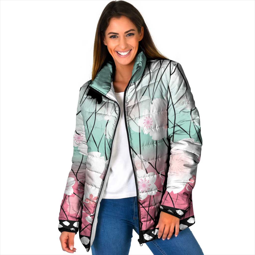 Japanese Kocho Pattern Padded Jacket Insect Pillar Butterfly Flower Fairy - Wonder Print Shop