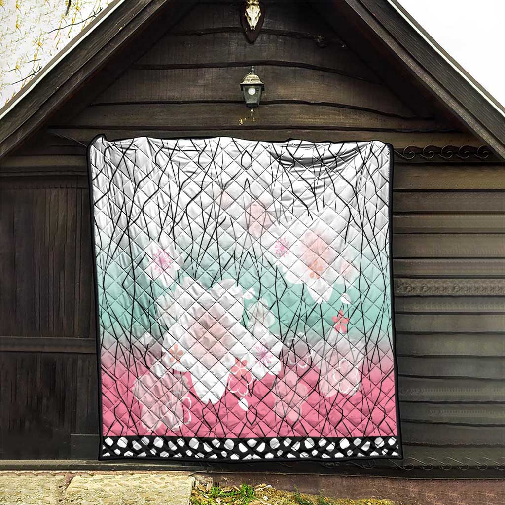 Japanese Kocho Pattern Quilt Insect Pillar Butterfly Flower Fairy - Wonder Print Shop