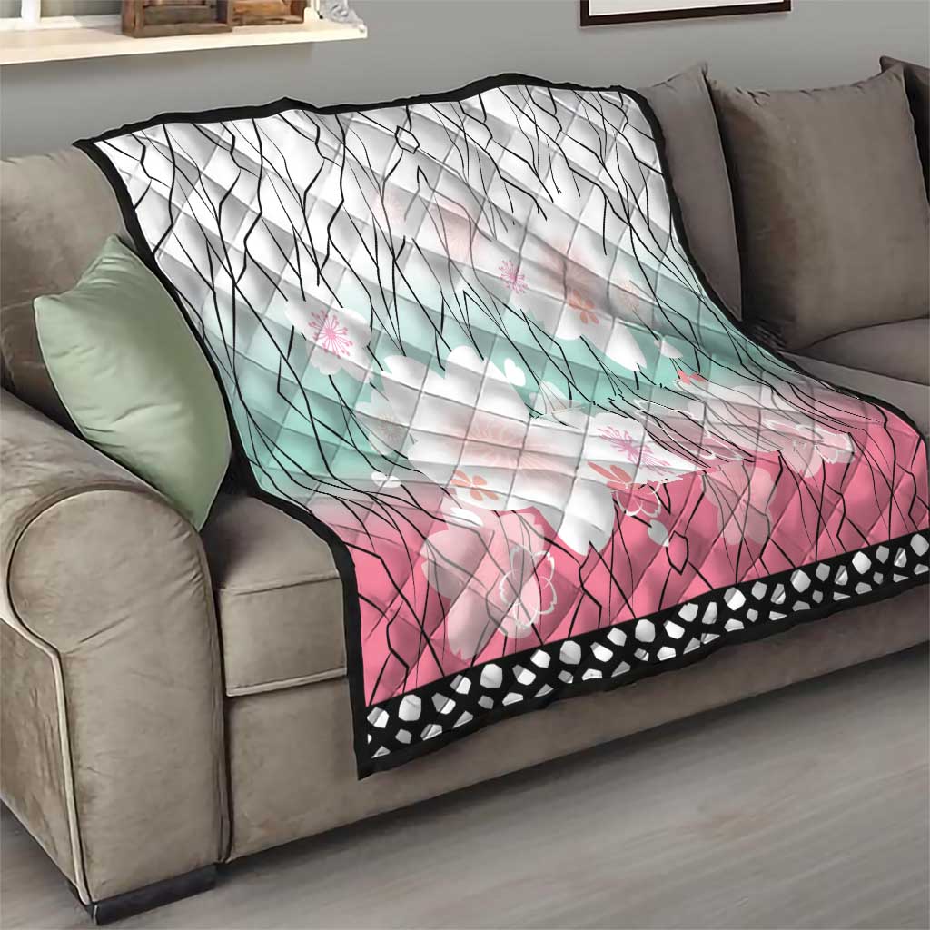 Japanese Kocho Pattern Quilt Insect Pillar Butterfly Flower Fairy - Wonder Print Shop