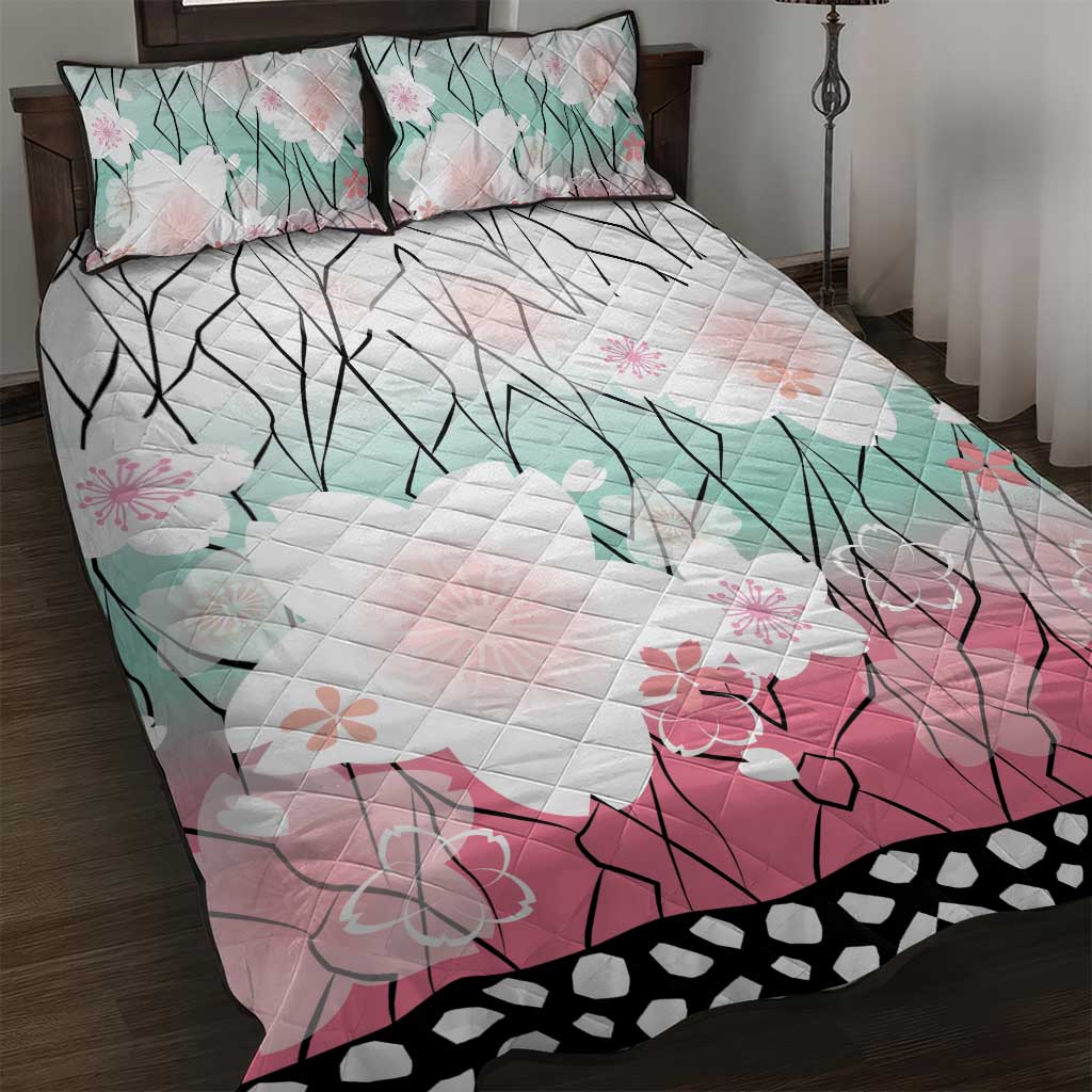 Japanese Kocho Pattern Quilt Bed Set Insect Pillar Butterfly Flower Fairy - Wonder Print Shop