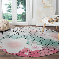 Japanese Kocho Pattern Round Carpet Insect Pillar Butterfly Flower Fairy - Wonder Print Shop