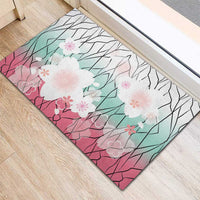 Japanese Kocho Pattern Rubber Doormat Insect Pillar Butterfly Flower Fairy - Wonder Print Shop