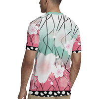 Japanese Kocho Pattern Rugby Jersey Insect Pillar Butterfly Flower Fairy - Wonder Print Shop