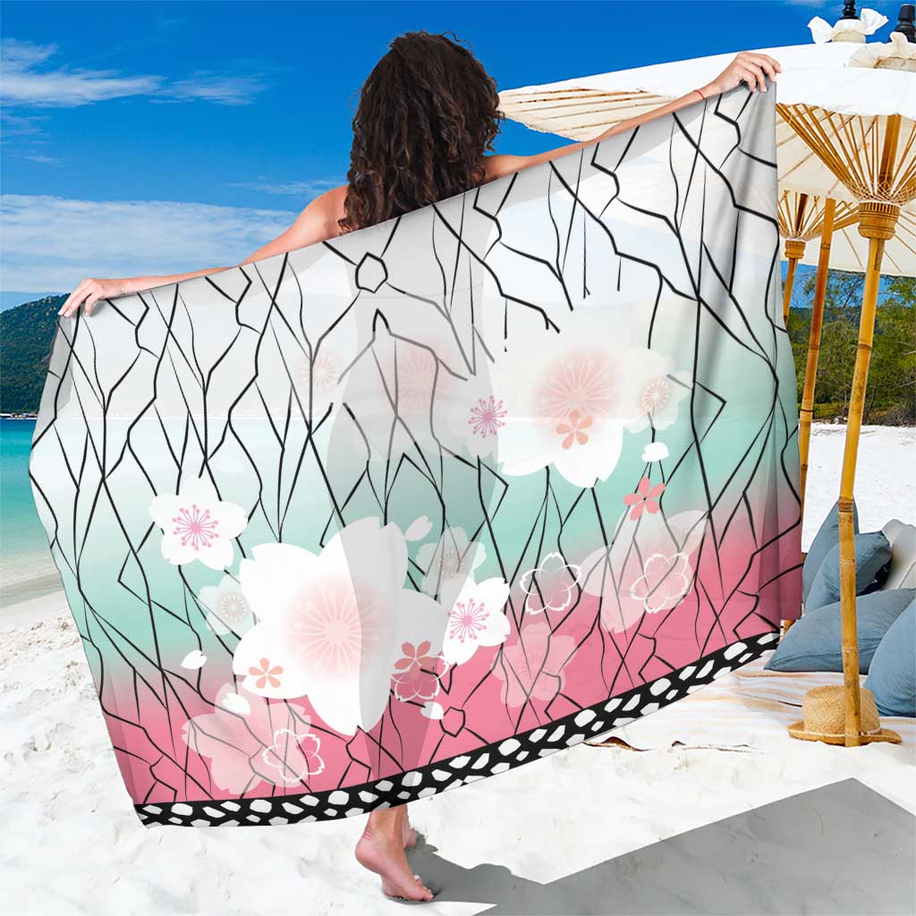 Japanese Kocho Pattern Sarong Insect Pillar Butterfly Flower Fairy - Wonder Print Shop