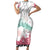 Japanese Kocho Pattern Short Sleeve Bodycon Dress Insect Pillar Butterfly Flower Fairy - Wonder Print Shop