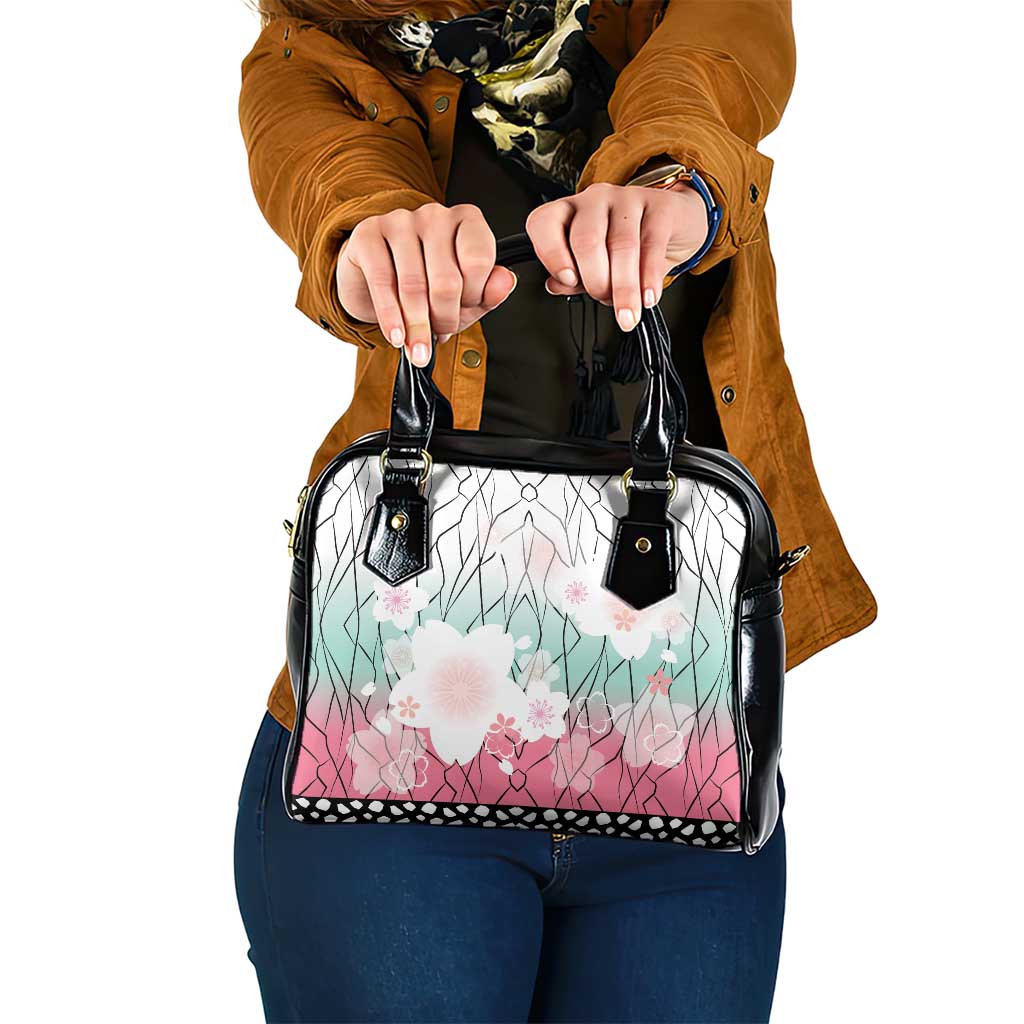 Japanese Kocho Pattern Shoulder Handbag Insect Pillar Butterfly Flower Fairy - Wonder Print Shop