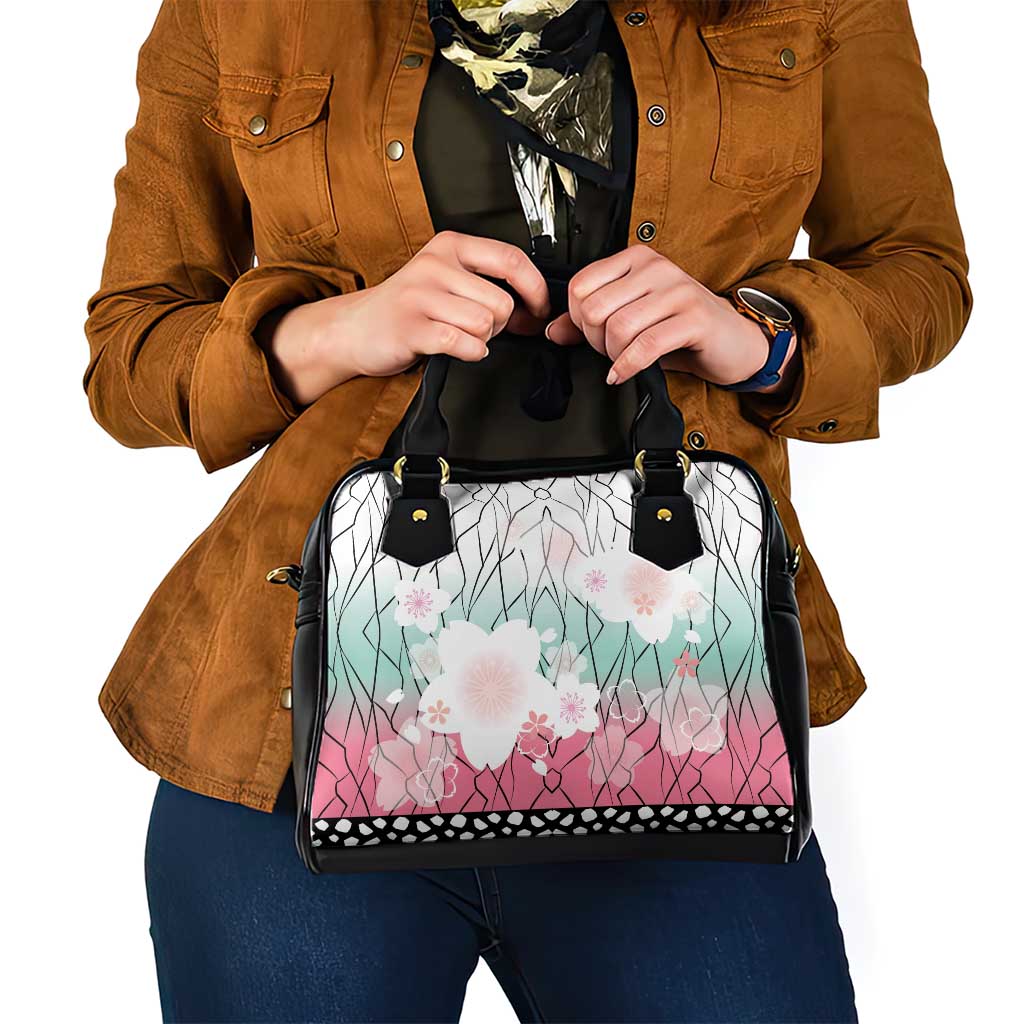 Japanese Kocho Pattern Shoulder Handbag Insect Pillar Butterfly Flower Fairy - Wonder Print Shop