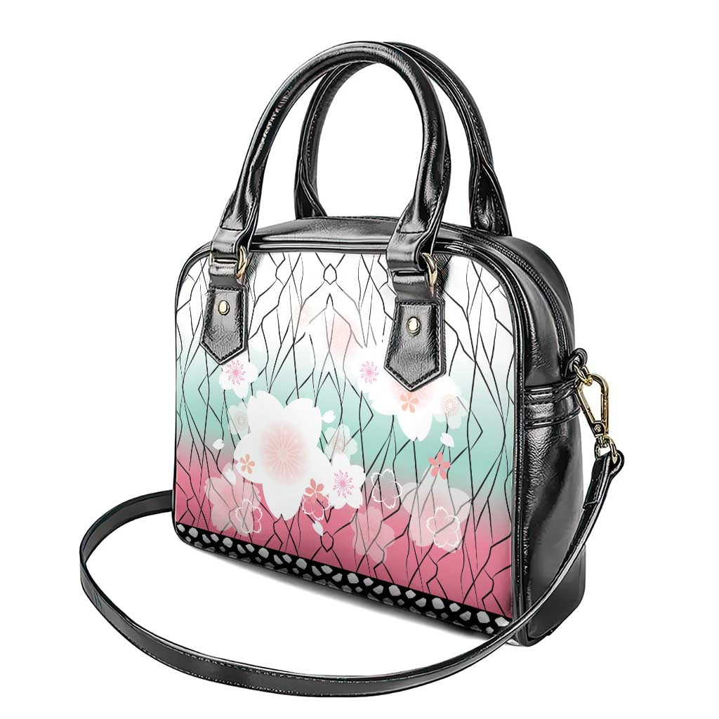 Japanese Kocho Pattern Shoulder Handbag Insect Pillar Butterfly Flower Fairy - Wonder Print Shop