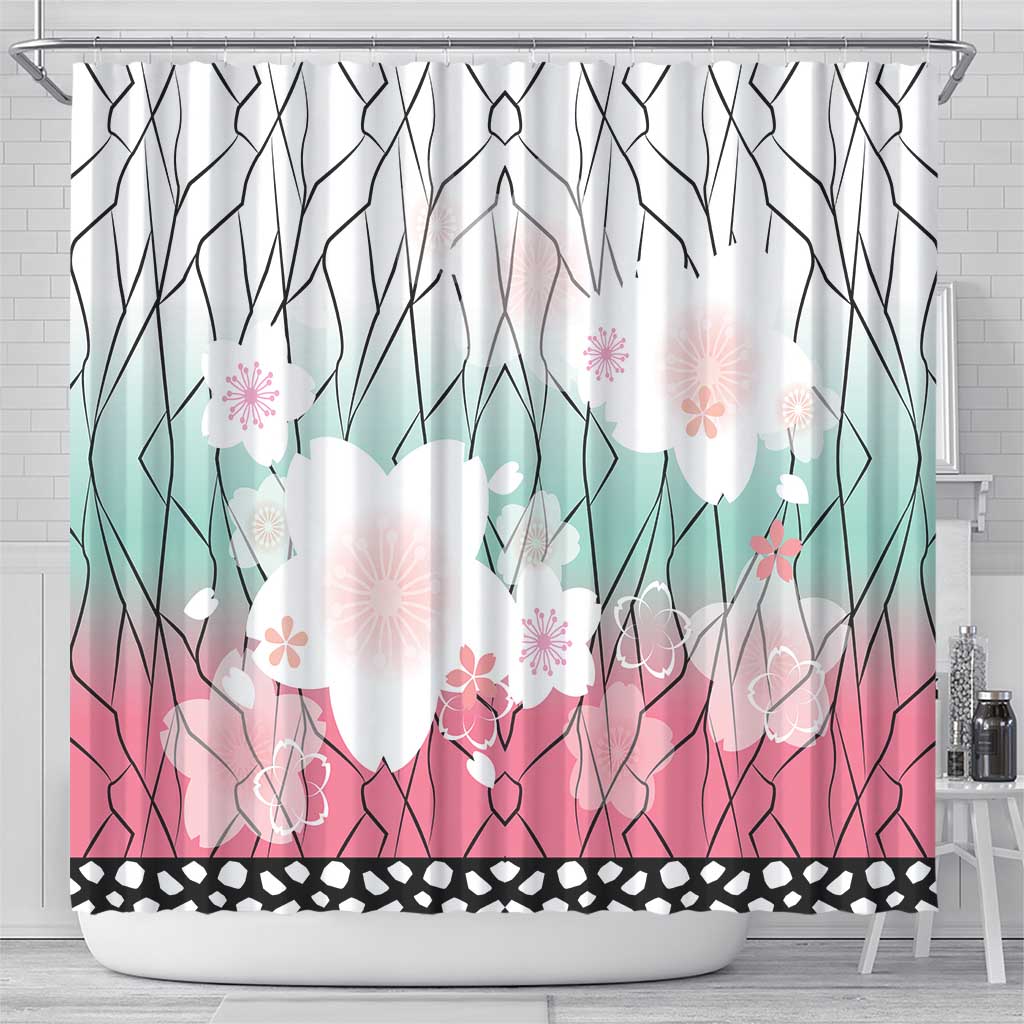 Japanese Kocho Pattern Shower Curtain Insect Pillar Butterfly Flower Fairy - Wonder Print Shop