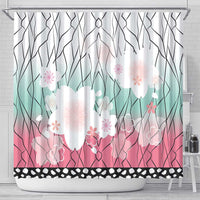 Japanese Kocho Pattern Shower Curtain Insect Pillar Butterfly Flower Fairy - Wonder Print Shop