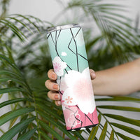 Japanese Kocho Pattern Skinny Tumbler Insect Pillar Butterfly Flower Fairy - Wonder Print Shop