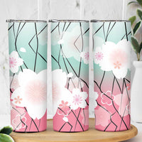 Japanese Kocho Pattern Skinny Tumbler Insect Pillar Butterfly Flower Fairy - Wonder Print Shop