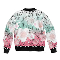 Japanese Kocho Pattern Sleeve Zip Bomber Jacket Insect Pillar Butterfly Flower Fairy - Wonder Print Shop