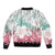 Japanese Kocho Pattern Sleeve Zip Bomber Jacket Insect Pillar Butterfly Flower Fairy - Wonder Print Shop