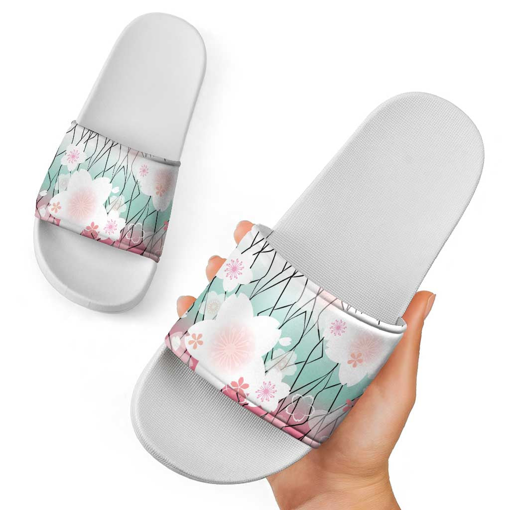 Japanese Kocho Pattern Slide Sandals Insect Pillar Butterfly Flower Fairy - Wonder Print Shop