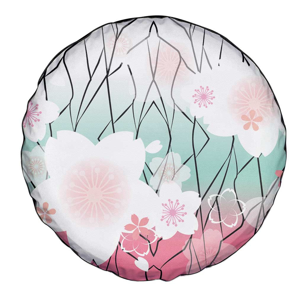 Japanese Kocho Pattern Spare Tire Cover Insect Pillar Butterfly Flower Fairy - Wonder Print Shop