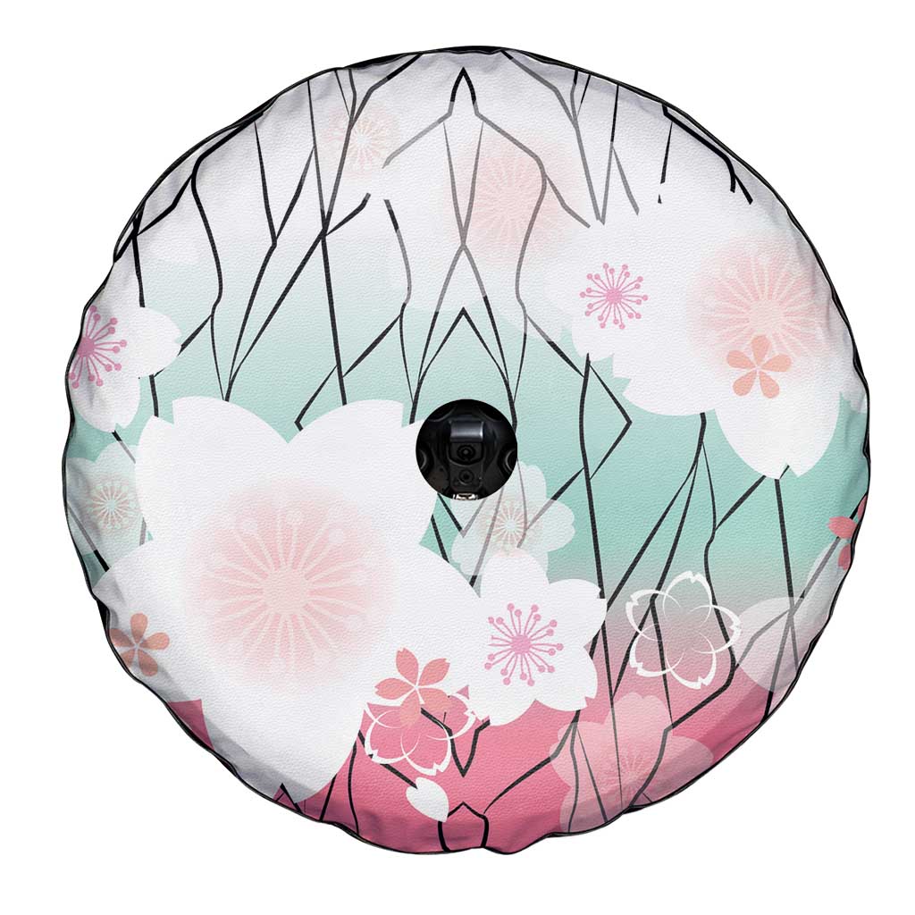 Japanese Kocho Pattern Spare Tire Cover Insect Pillar Butterfly Flower Fairy - Wonder Print Shop