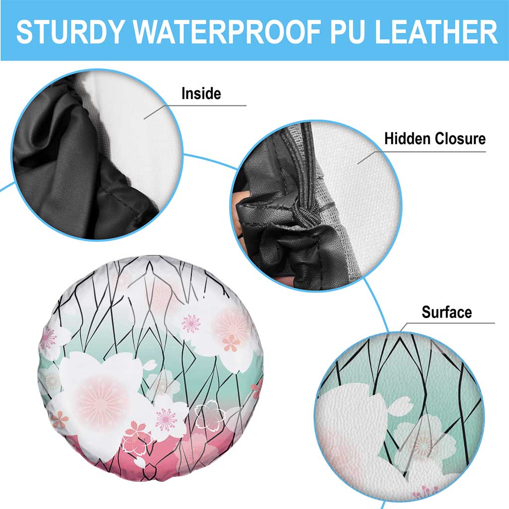 Japanese Kocho Pattern Spare Tire Cover Insect Pillar Butterfly Flower Fairy - Wonder Print Shop