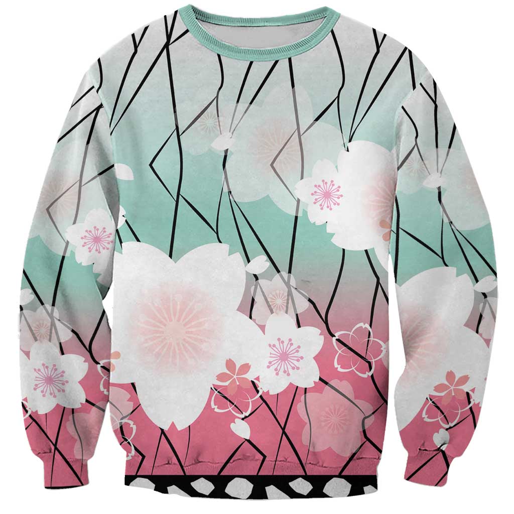 Japanese Kocho Pattern Sweatshirt Insect Pillar Butterfly Flower Fairy - Wonder Print Shop