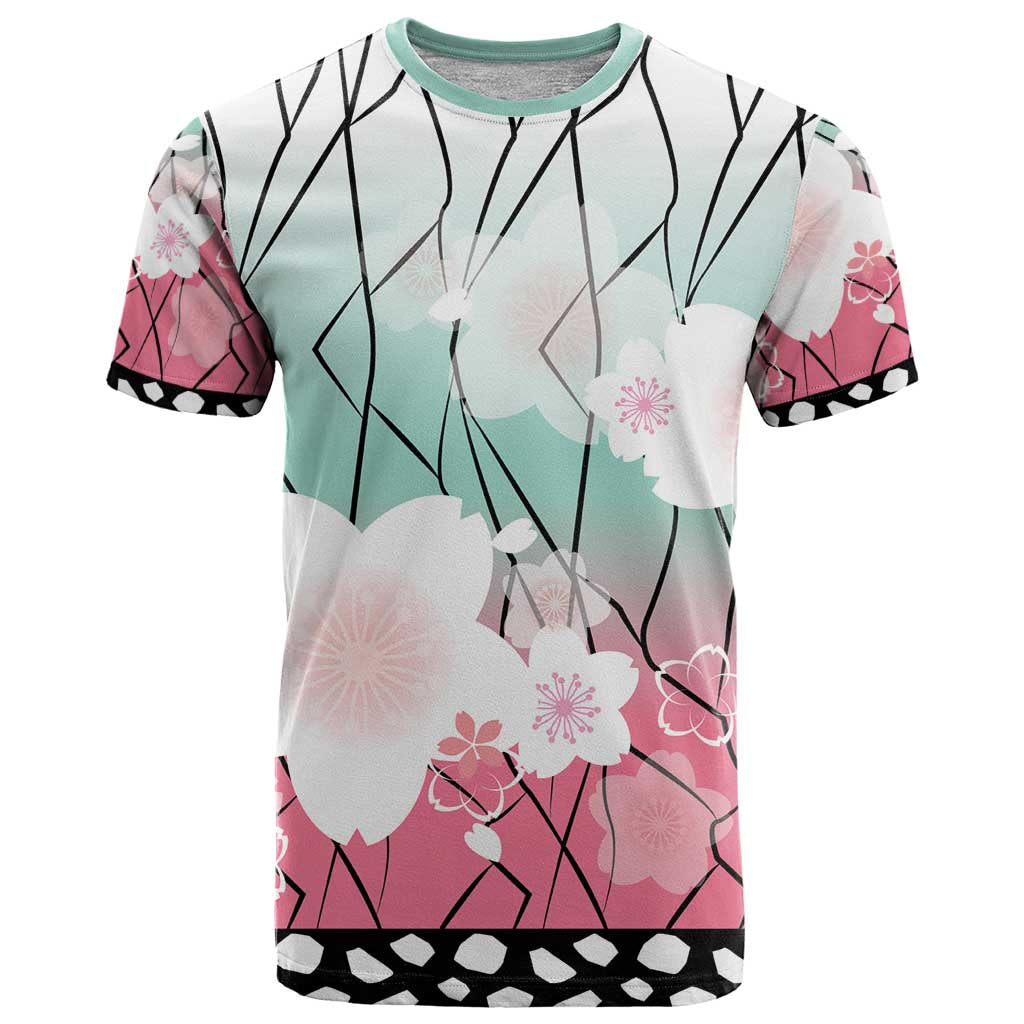 Japanese Kocho Pattern T Shirt Insect Pillar Butterfly Flower Fairy - Wonder Print Shop