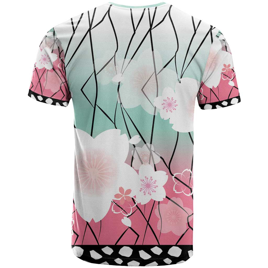 Japanese Kocho Pattern T Shirt Insect Pillar Butterfly Flower Fairy - Wonder Print Shop