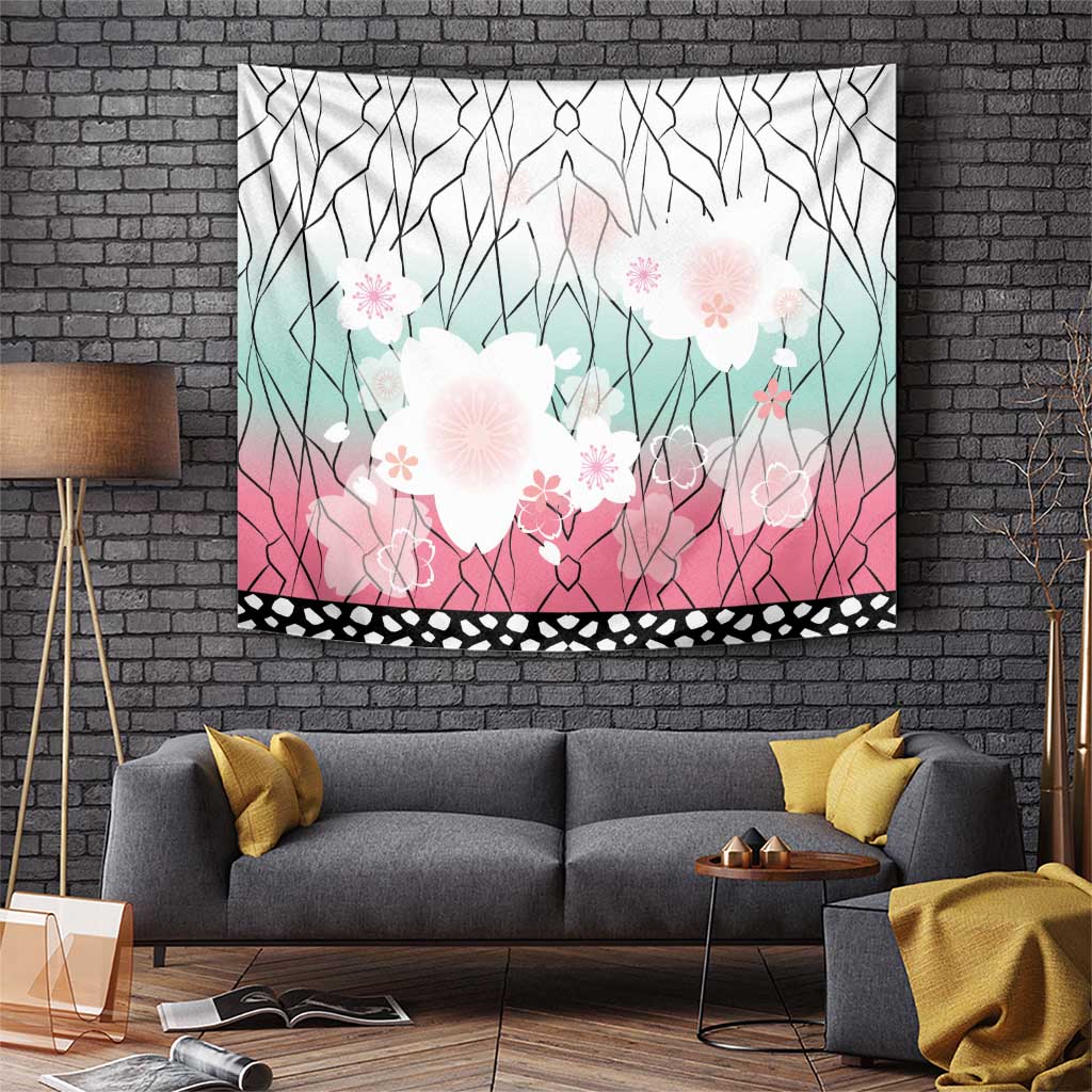 Japanese Kocho Pattern Tapestry Insect Pillar Butterfly Flower Fairy - Wonder Print Shop
