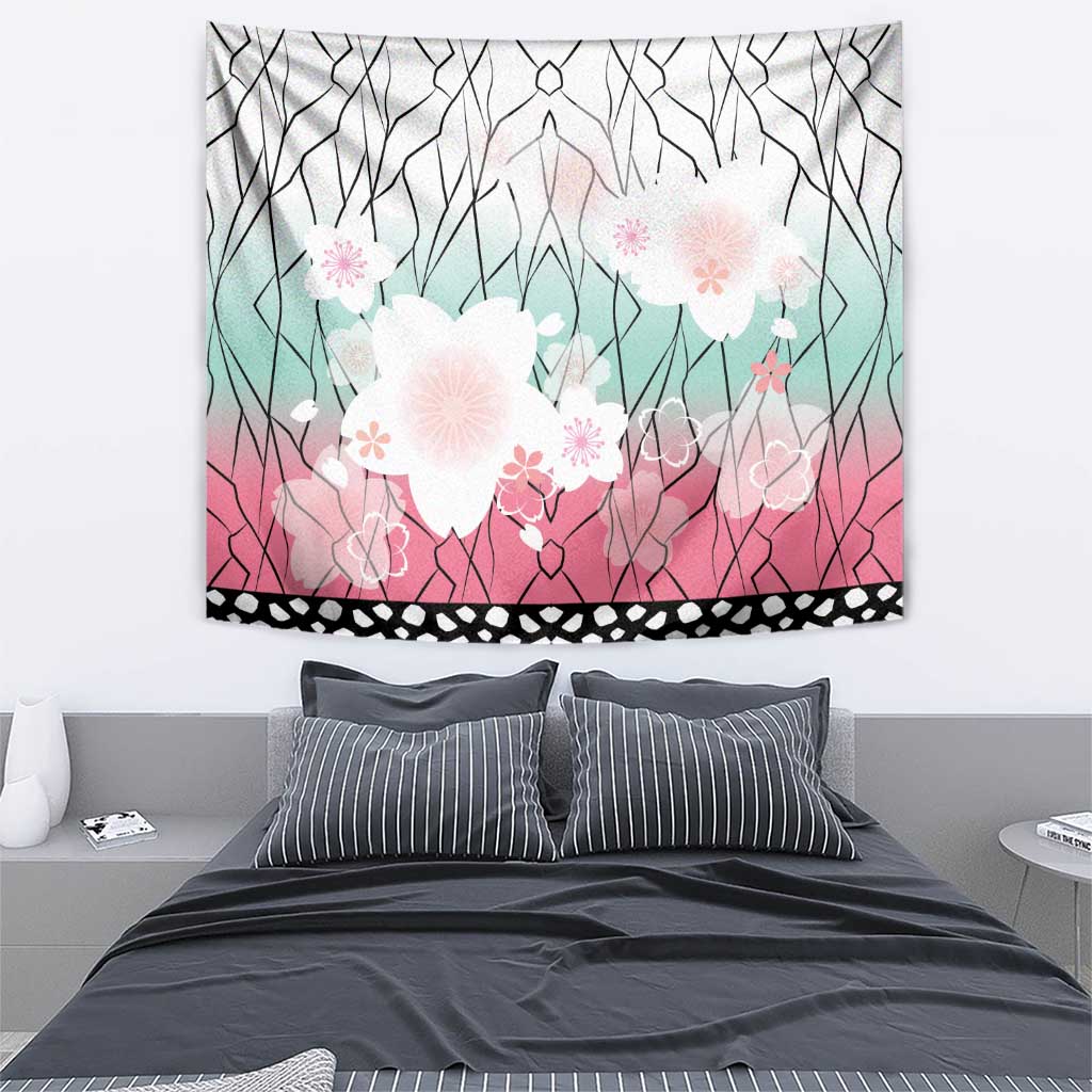 Japanese Kocho Pattern Tapestry Insect Pillar Butterfly Flower Fairy - Wonder Print Shop