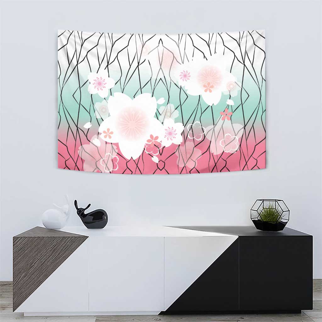 Japanese Kocho Pattern Tapestry Insect Pillar Butterfly Flower Fairy - Wonder Print Shop
