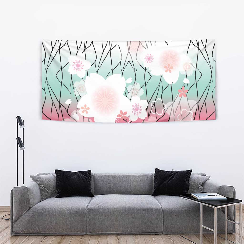 Japanese Kocho Pattern Tapestry Insect Pillar Butterfly Flower Fairy - Wonder Print Shop