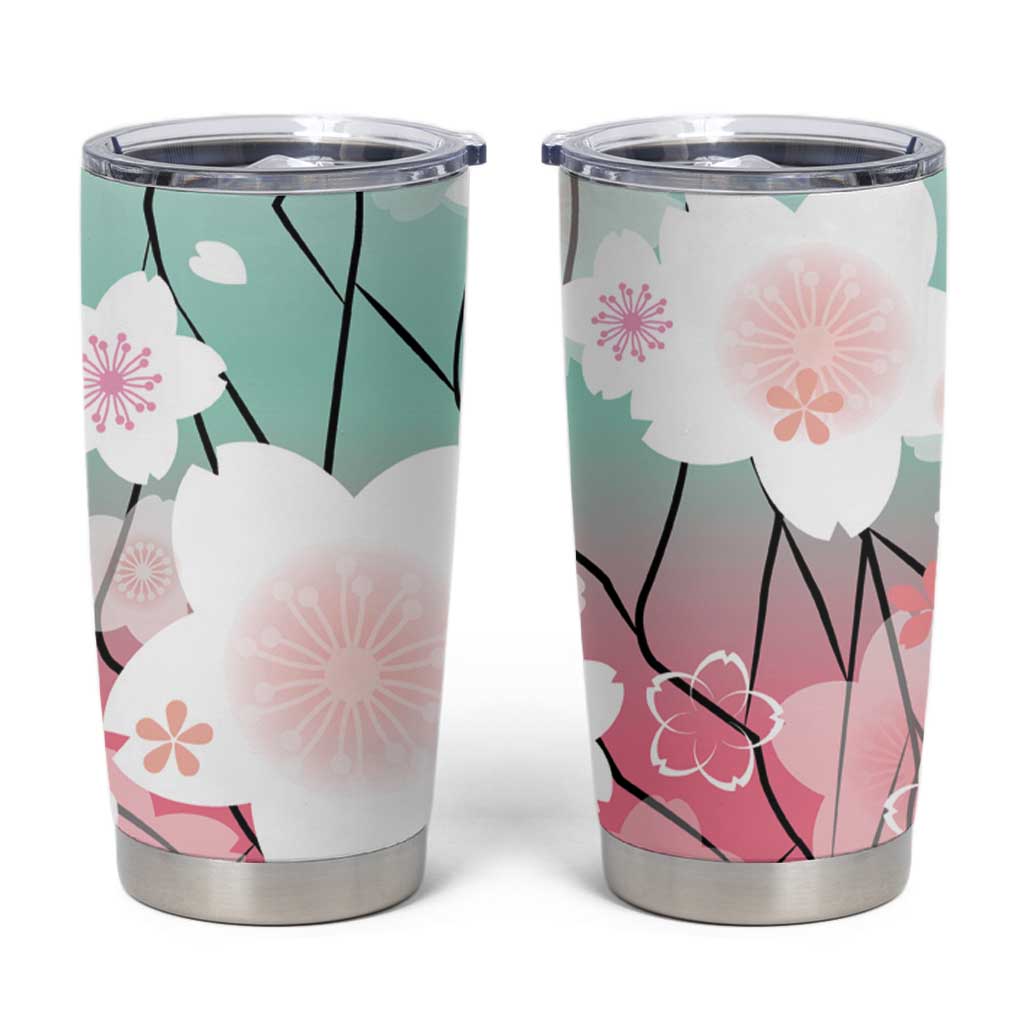 Japanese Kocho Pattern Tumbler Cup Insect Pillar Butterfly Flower Fairy - Wonder Print Shop