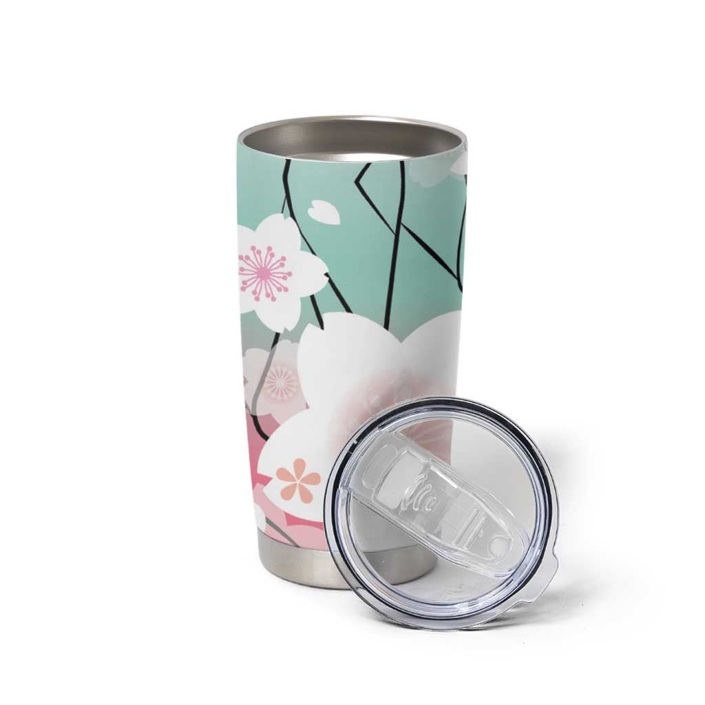 Japanese Kocho Pattern Tumbler Cup Insect Pillar Butterfly Flower Fairy - Wonder Print Shop